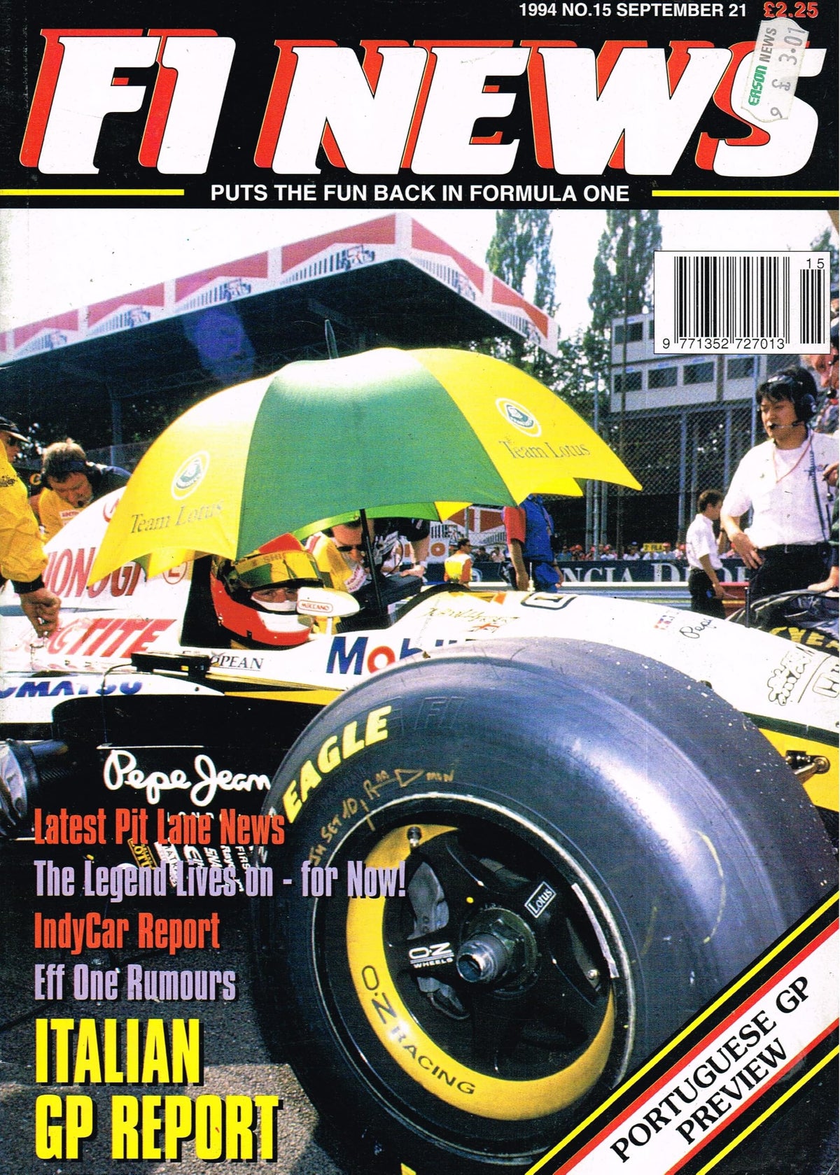 F1 News Magazine - 1994, No 15, September 21 - Italian GP Report - Portguese GP Preview
