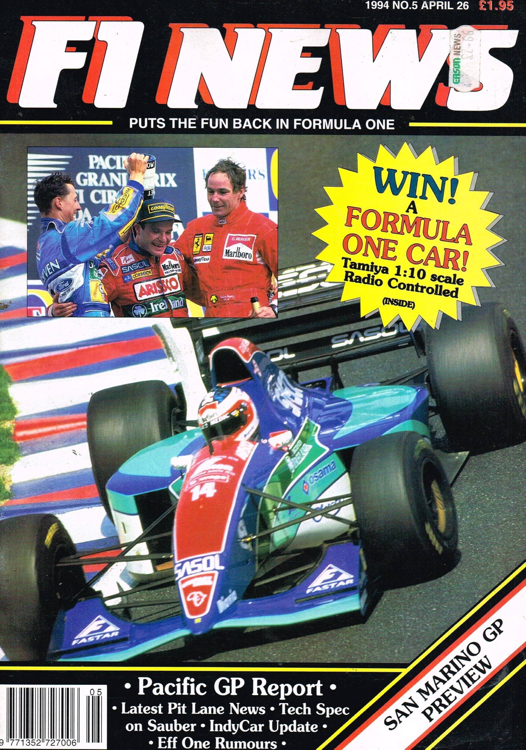 F1 News Magazine - 1994, No 5, April 26: Pacific GP Report, San Marino GP Preview