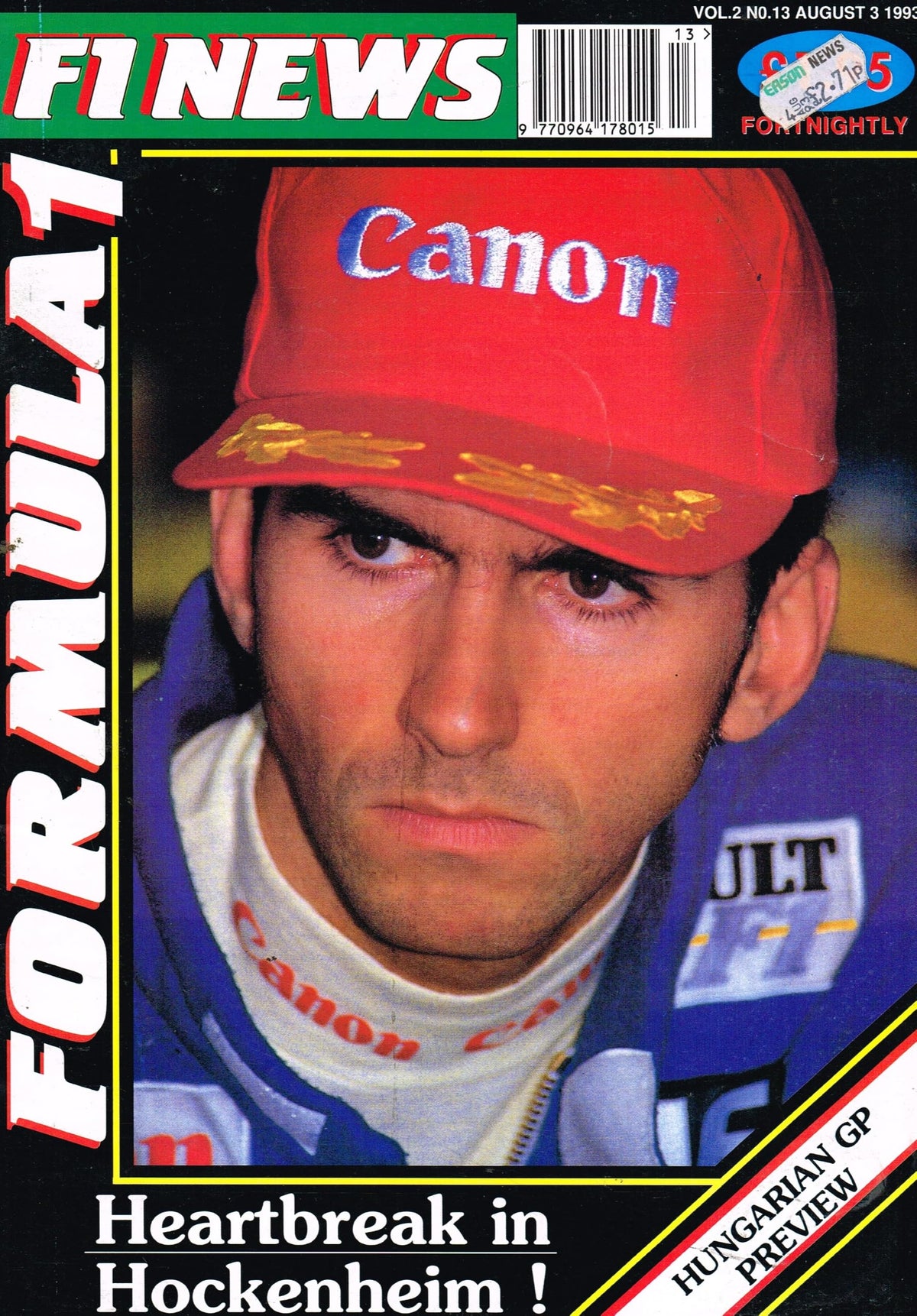 Formula 1 News Magazine (F1 News) - Vol 2, No 13, August 3 1993: Damon Hill - Heartbreak in Hockenheim