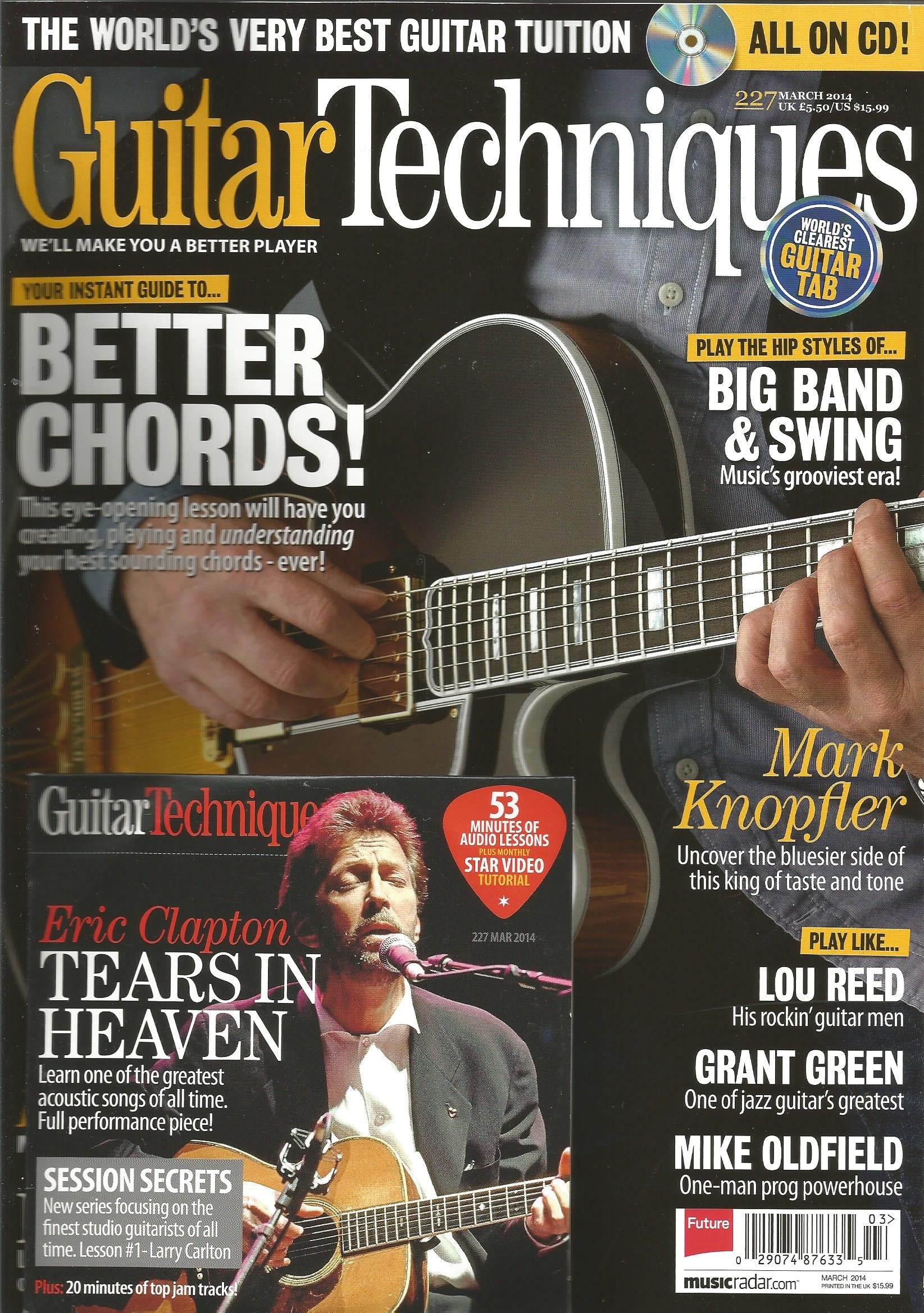 Guitar Techniques magazine 227, March 2014: Eric Clapton: Tears in Heaven; Mark Knopfler