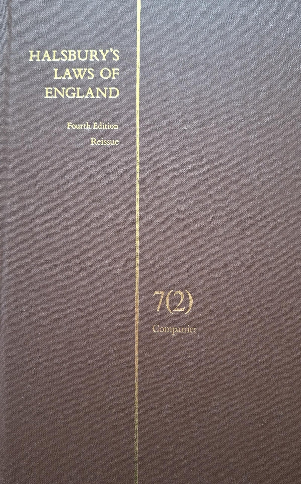 Hallsbury's Laws of England Volume 7 (2) Companies