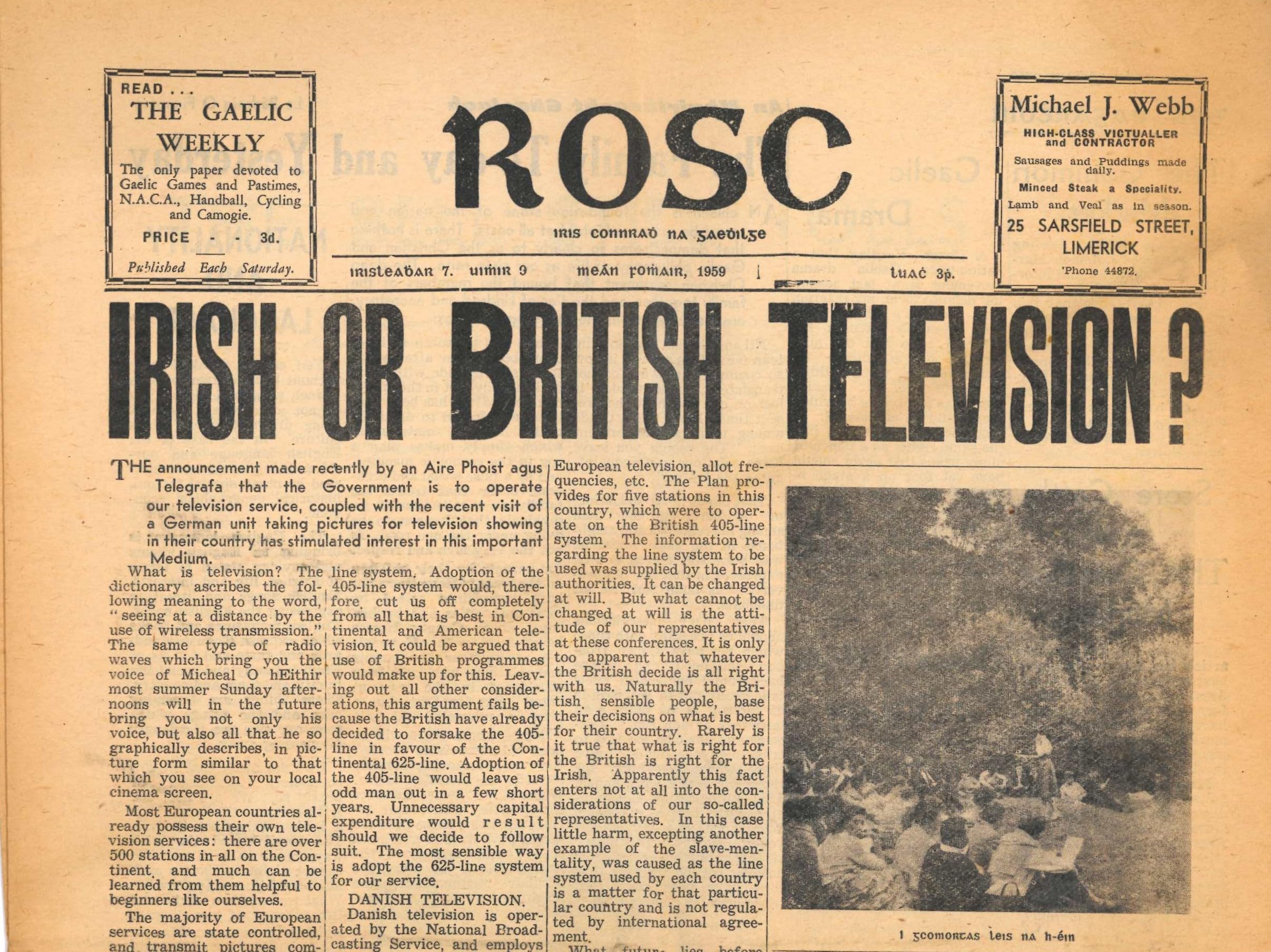 Rosc newspaper, Iml 7, Uimh 9, August 1959 (Vol 7, no. 9, August 1959)
