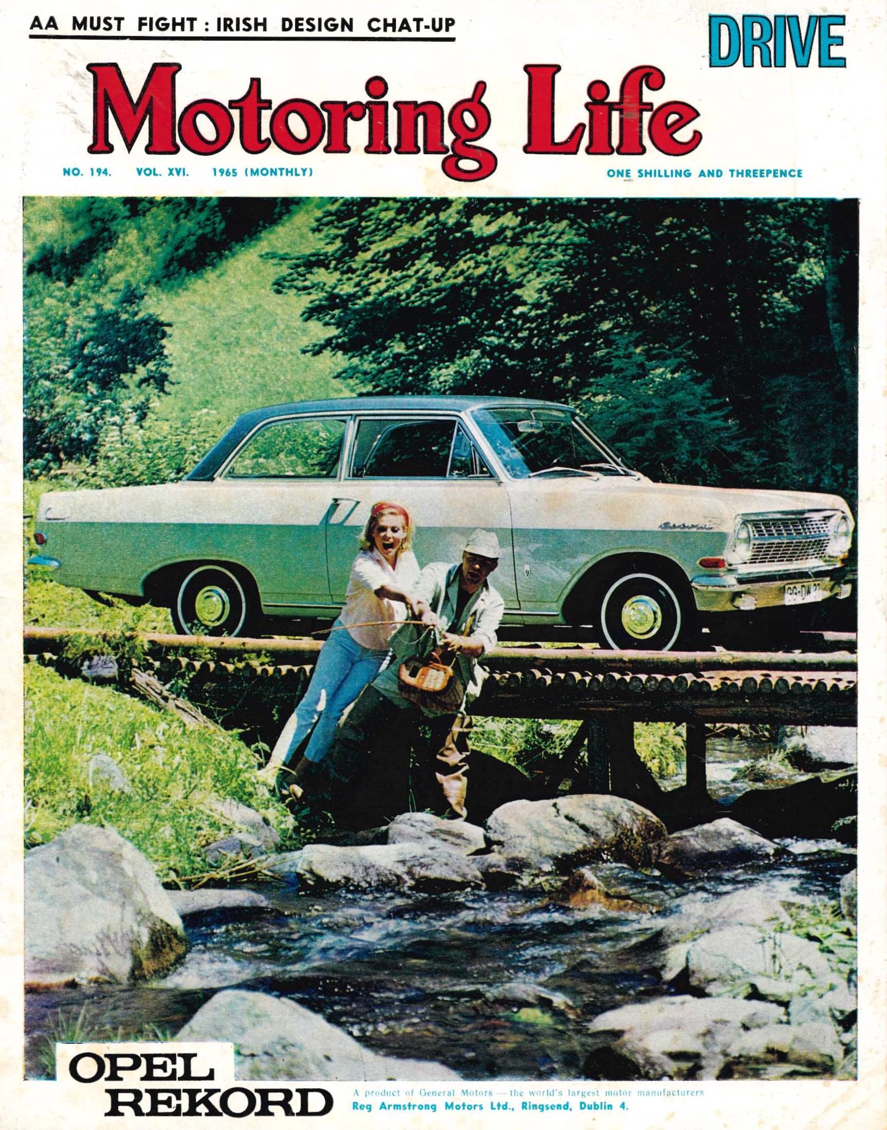 Motoring Life magazine (Ireland) - incorporating Drive - No 194, Vol XVI (Vol 16), 1965 - Opel Rekord