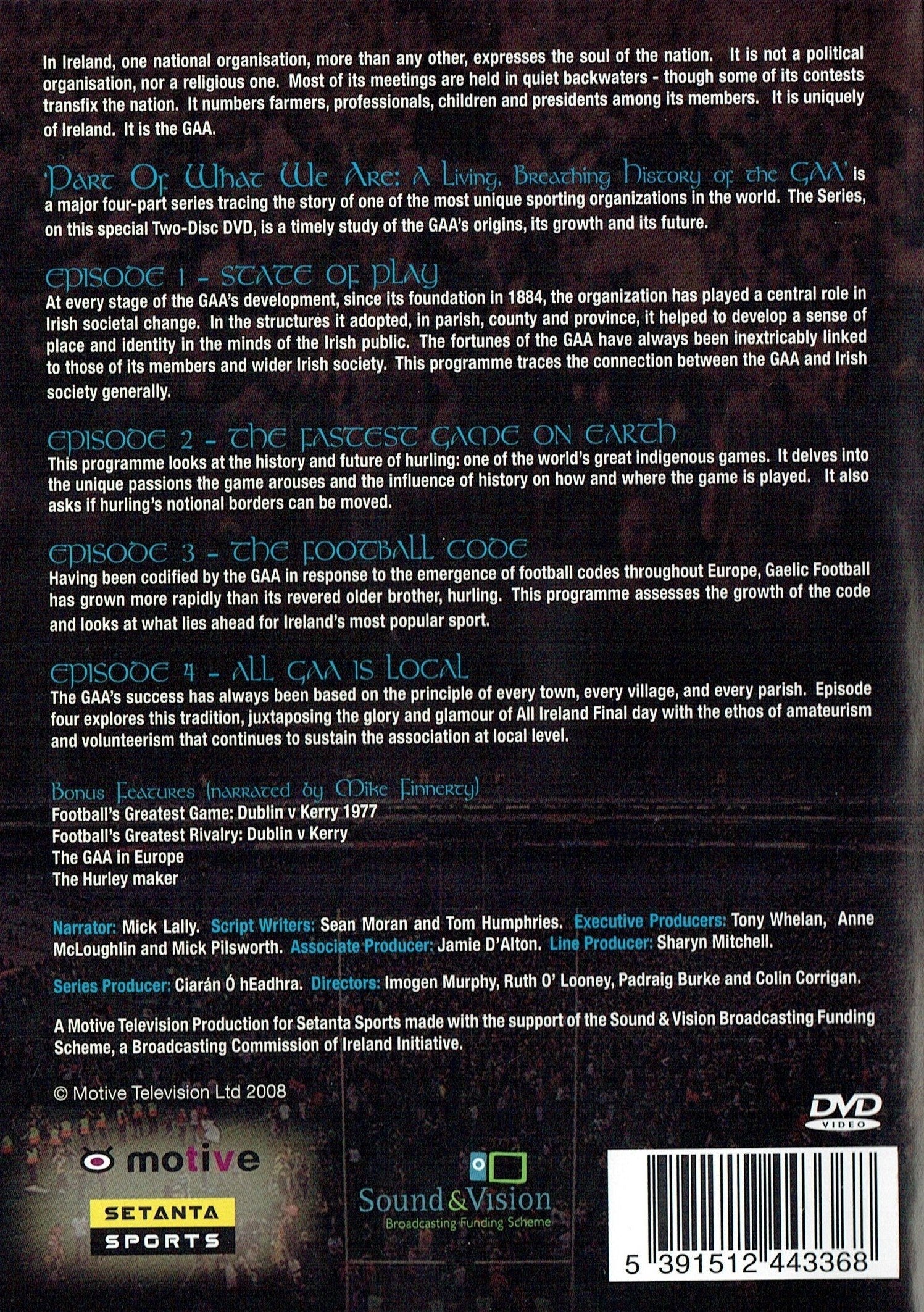Part of what we are. A living breathing history of the GAA [DVD]