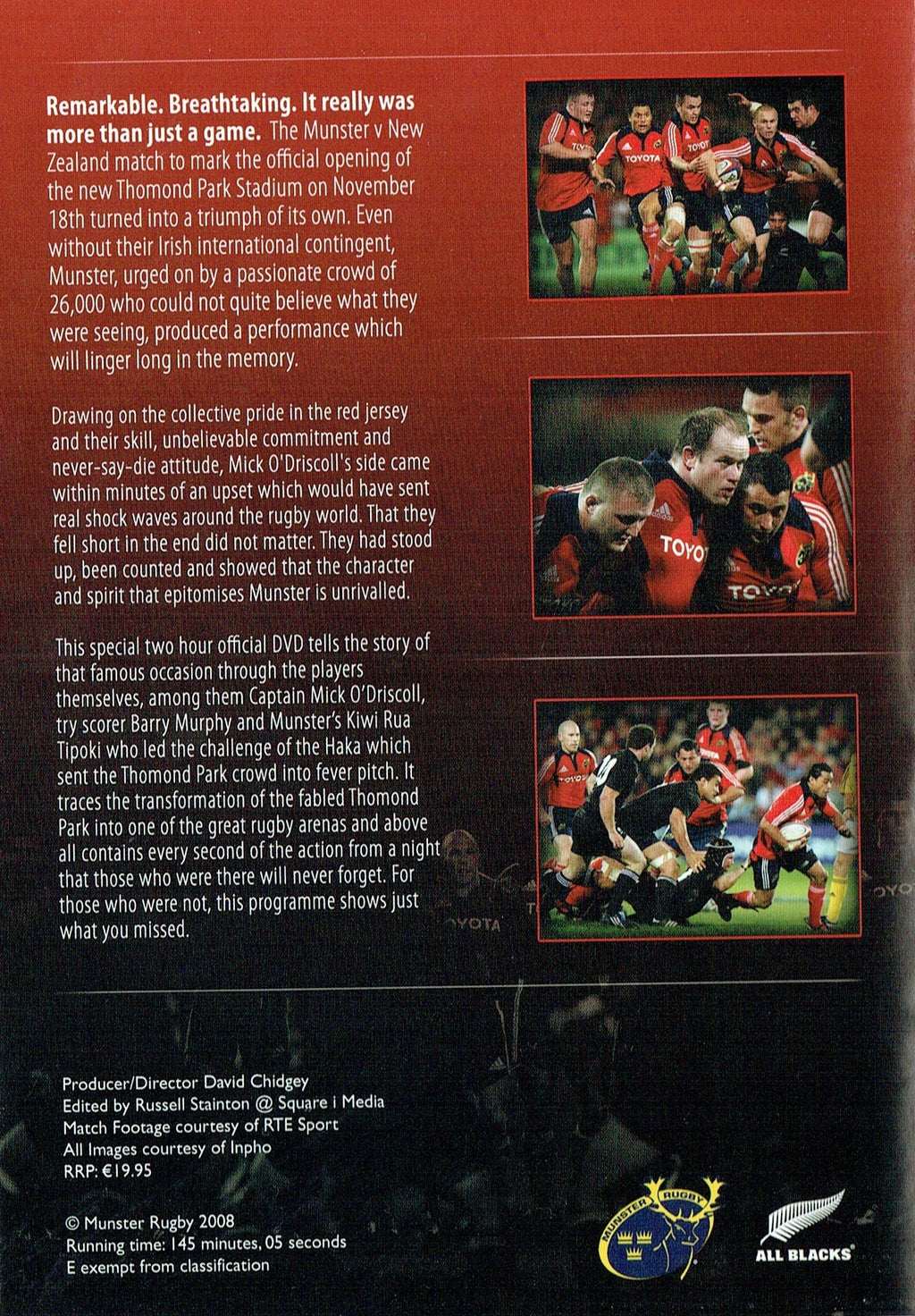 More Than Just A Game: Munster v New Zealand, November 18th 2008 – The Zurich Challenge