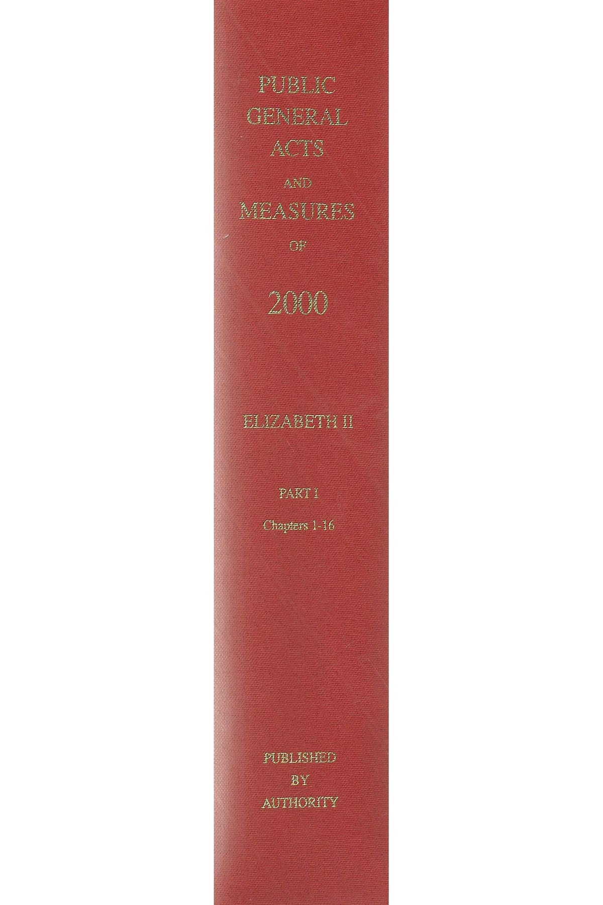 The Public General Acts and General Synod Measures 2000