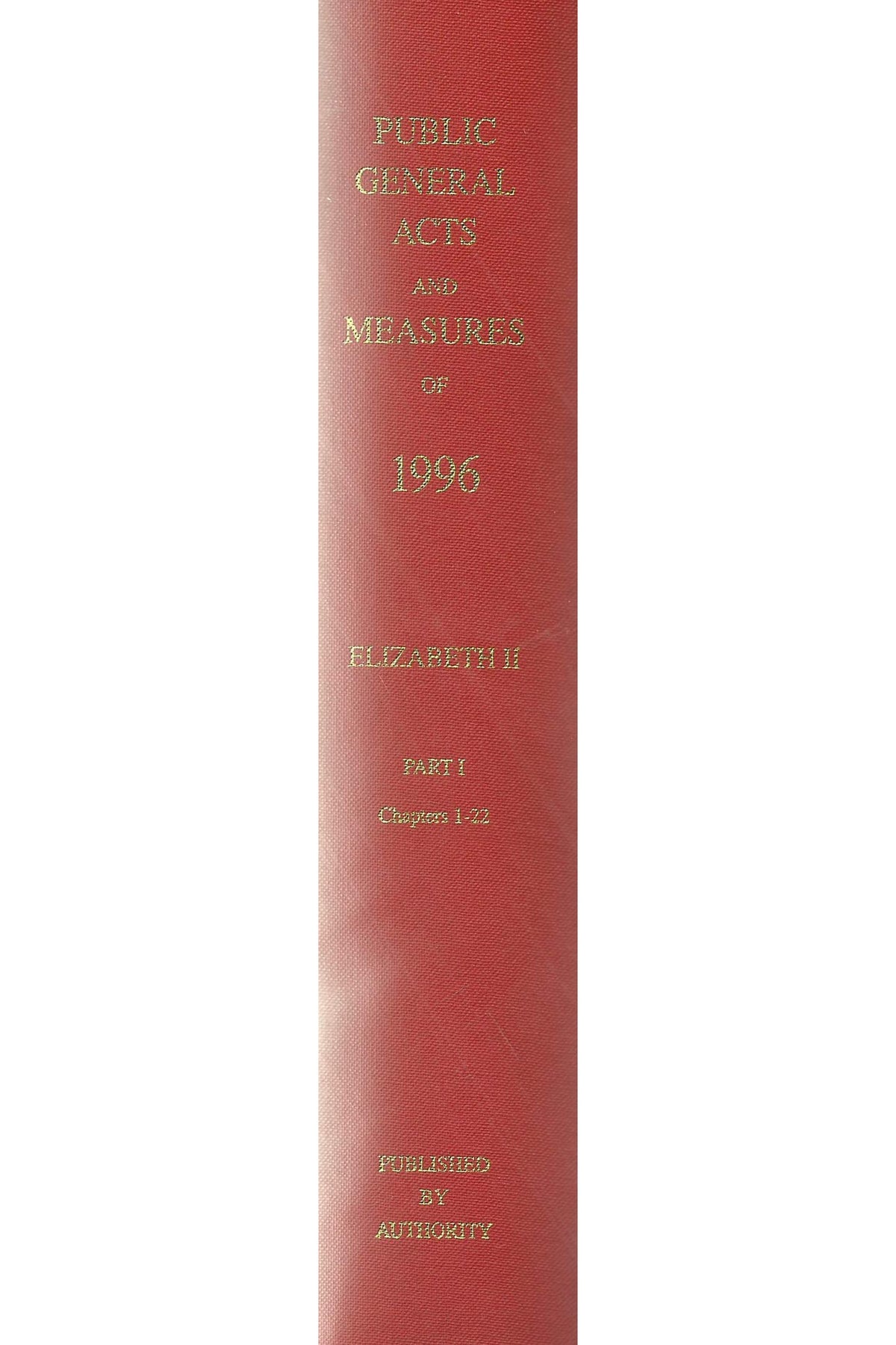 The Public General Acts and General Synod Measures 1996