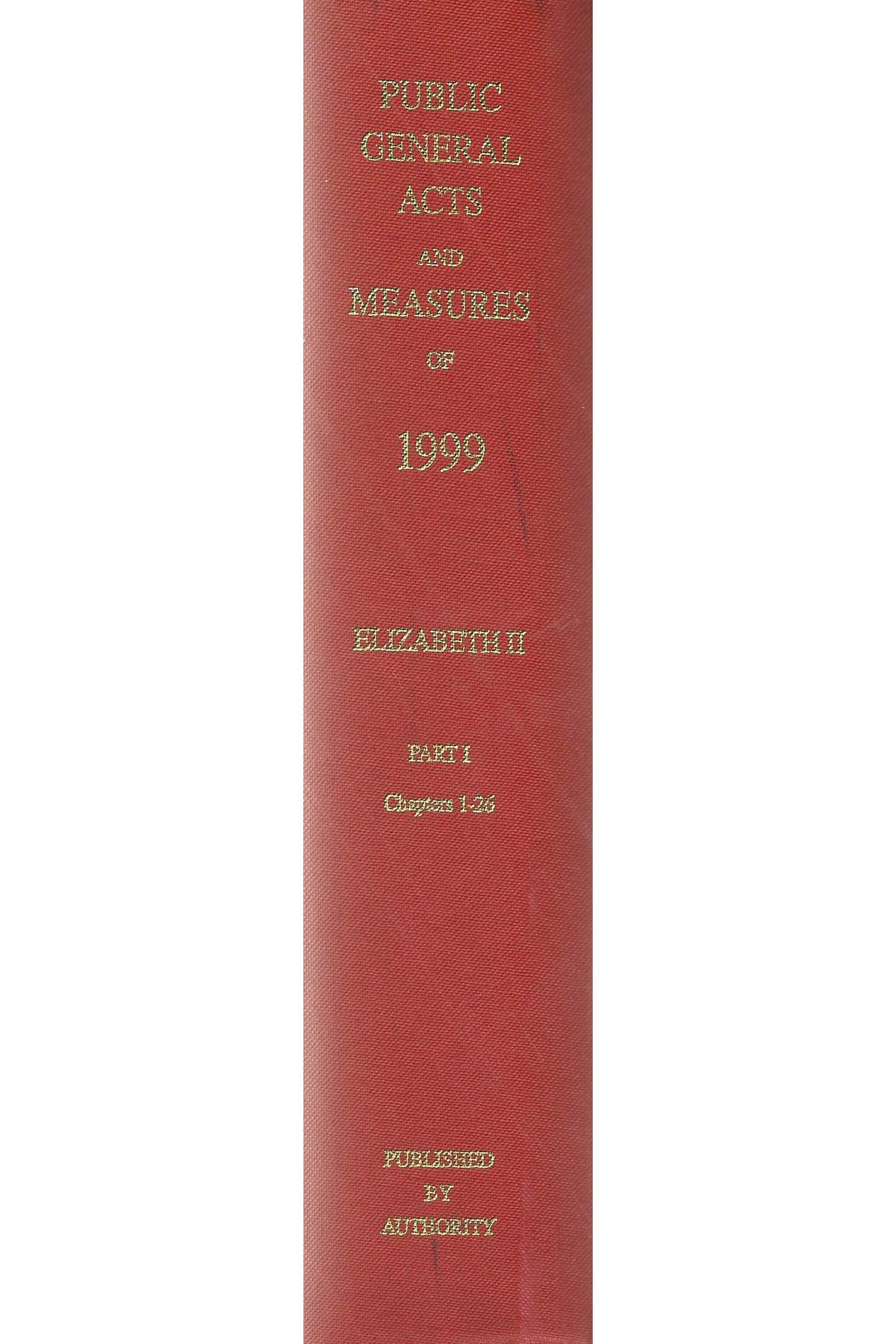The Public General Acts and General Synod Measures 1999