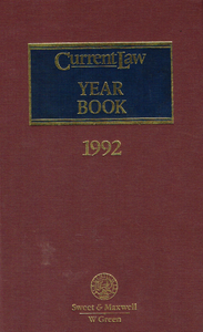 Current Law Yearbook 1992
