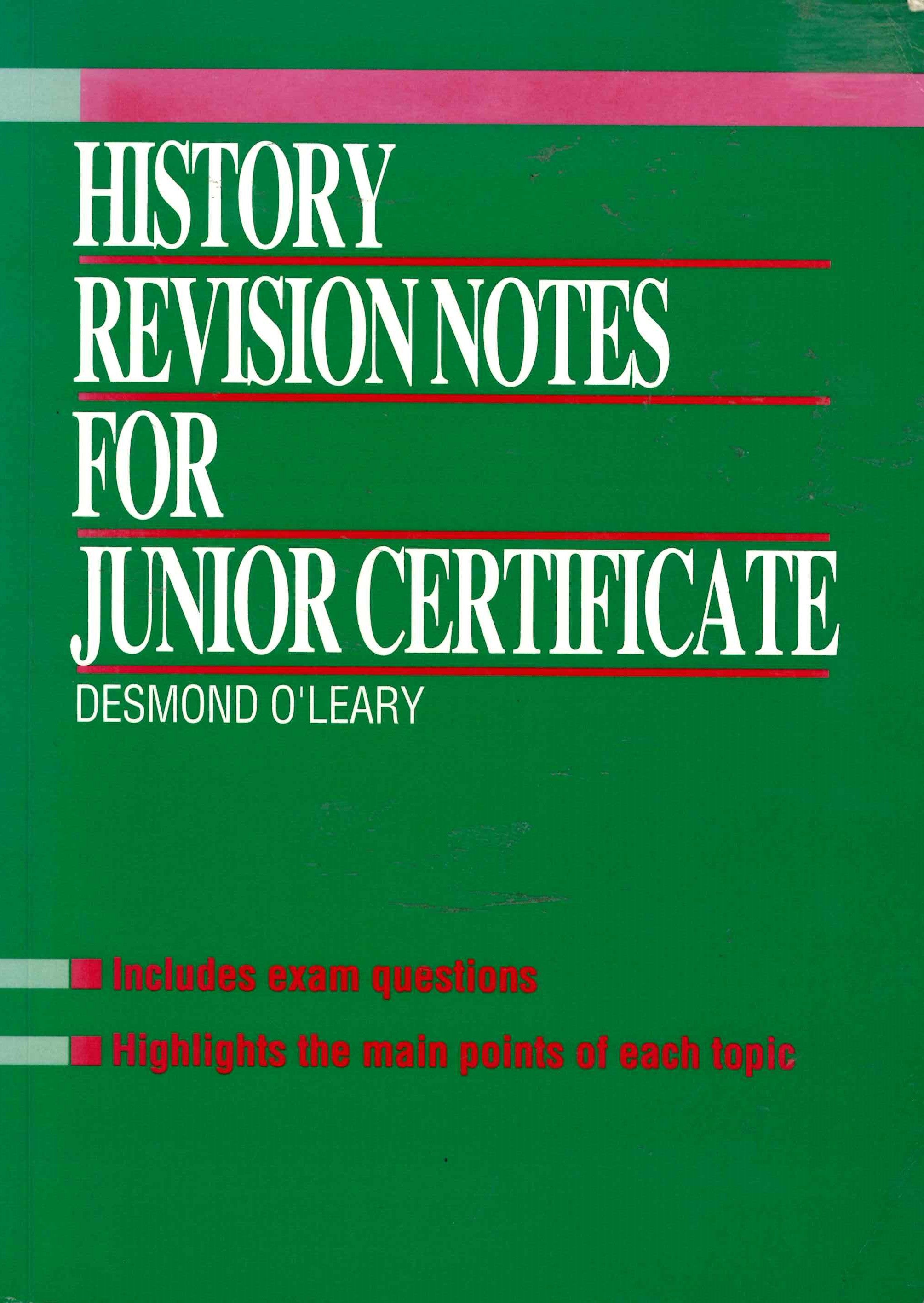 History Revision Notes for Junior Certificate