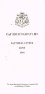 Catholic Family Life: Pastoral Letter, Lent 1994
