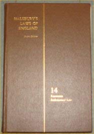Halsbury's Laws of England Fourth Edition Volume 14 Easements Ecclesiastical Law