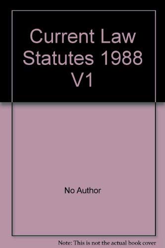 Current Law Statutes 1988 V1