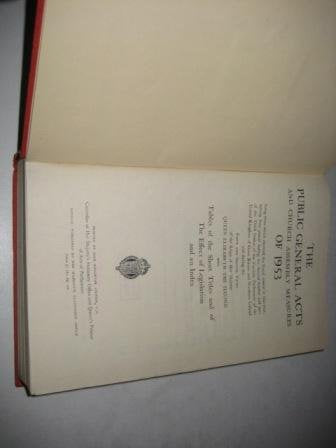 The Public General Acts and Church Assembly Measures of 1953, 1st & 2nd years of Queen Elizabeth II