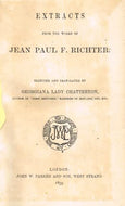 Extracts from the Works of Jean Paul F. Richter