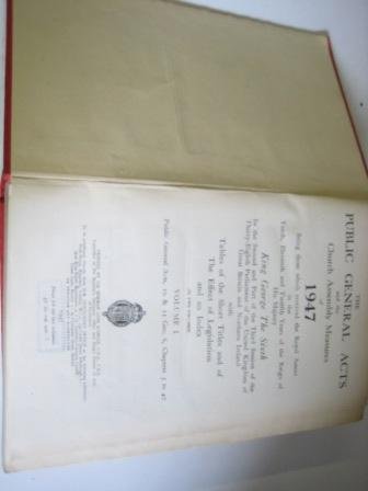 PUBLIC GENERAL ACTS 1947 VOL 1.