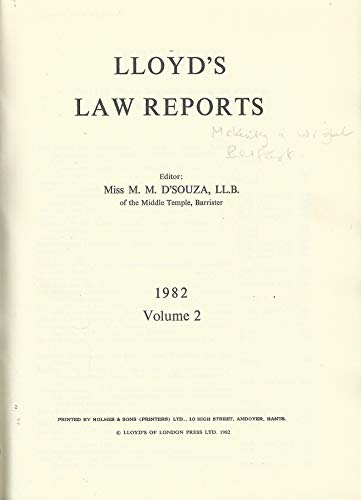 Lloyd's Law Reports - 1982, Volume 2