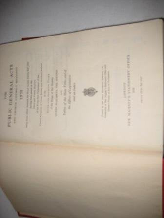 The Public General Acts and Church Assembly Measures 1958