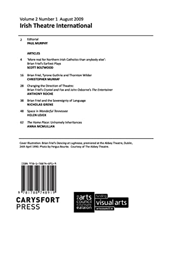 Irish Theatre International, Volume 2, Number 1 - August 2009: 213 (Carysfort Press Ltd.)