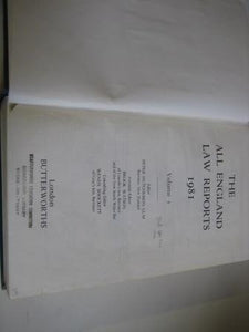 The All England Law Reports 1981 Volume 1
