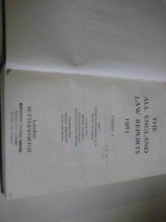 The All England Law Reports 1981 Volume 1