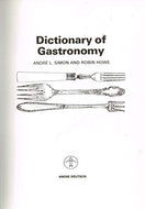 Dictionary of Gastronomy
