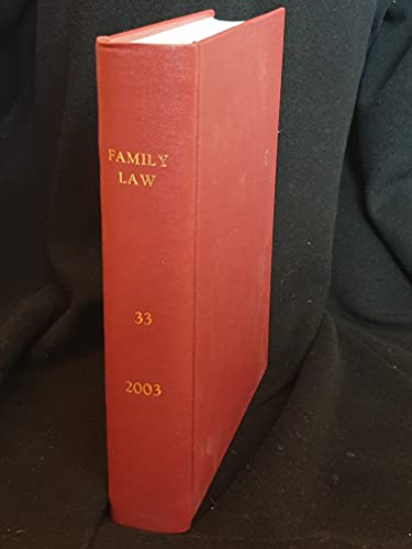Family Law journal, Volume 33, 2003 - the complete year bound in one hardback volume