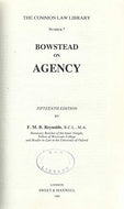 Bowstead on Agency (Common Law Library)