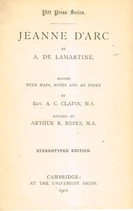 Jeanne d'Arc (Pitt Press series)
