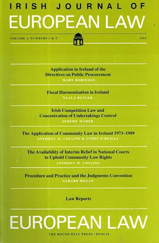 Irish Journal of European Law. volume 1. (1992)