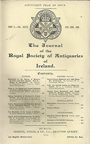 The Journal of the Royal Society of Antiquities of Ireland, Part 2, Volume XXXIX (39) - 30th June, 1909