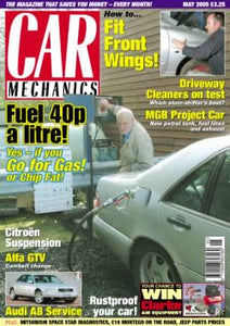 Car Mechanics magazine, June 2005: May 2005: MGB, Alfa Romeo GTV cambelt, Audi A8 service, fitting front wings