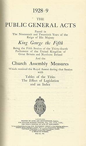 Public General Acts 1928.