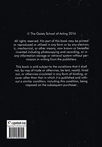 The Gaiety School of Acting - 30th Anniversary Anthology 1986-2016 - The National Theatre School of Ireland at Smock Alley Theatre