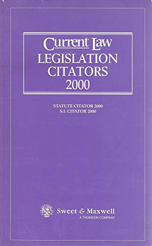 Current Law Legislation Citators 2000