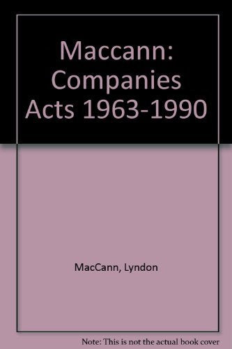 Maccann: Companies Acts 1963-1990