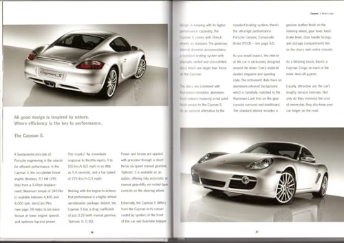 Porsche Cayman 2.7 & Cayman S 3.4 2007-08 UK Market Hardback Sales Brochure