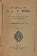 Kalendarium Collegii Sti Patritii Apud Maynooth - Maynooth College Calendar for the year 1964-1965
