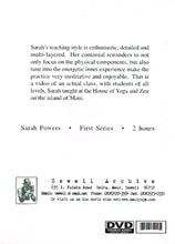 Load image into Gallery viewer, Sarah Powers DVD, 1st Series - Maui Yoga, Sewell Archive, MauiYoga.com