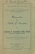 Memorandum and Articles of Association of Cumann le Seandacht Átha Cliath (The Old Dublin Society), Incorporated the 11th Day of February, 1954