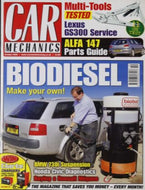 Car Mechanics magazine, October 2009: make your own biodiesel, BMW 730i suspension, Honda Civic diagnostics, Renault Mégane, Alfa Romeo 147 parts, Lexus GS300