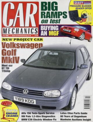 Car Mechanics magazine, July 2009: Volkswagen Golf MkIV GT TDI, MGF, Alfa Romeo 156 Twin-Spark
