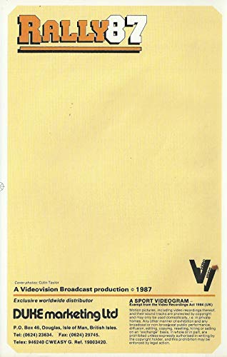 Manx International Rally: 1987 [VHS]