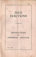 Dáil Elections: Instructions to Presiding Officers - July, 1961