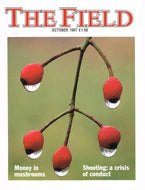 The Field magazine, October 1987: money in mushrooms, shooting: a crisis of conduct.