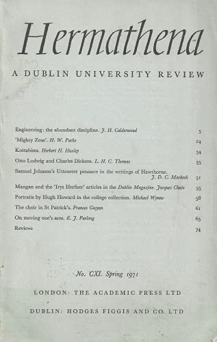 Hermathena: A Dublin University Review - No. CXI (111), Spring 1971