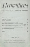 Hermathena: A Dublin University Review - No. CXI (111), Spring 1971