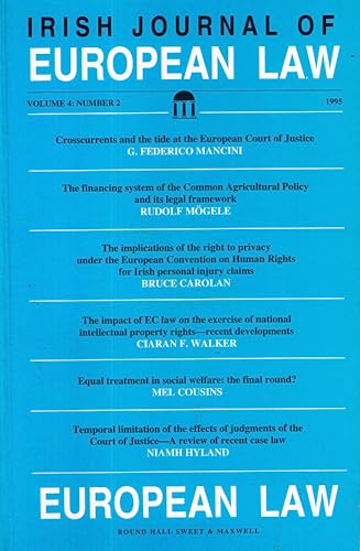 Irish Journal of European Law, Volume 4, Number 2, 1995