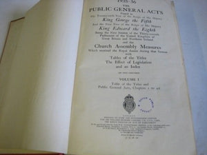 The Public General Acts : Passed in the Twenty-Sixth Year of the Reign of His Majesty Volume 1 1935-36