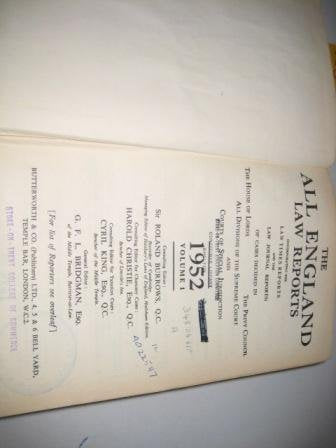 The All England law reports 1952, Volume 1